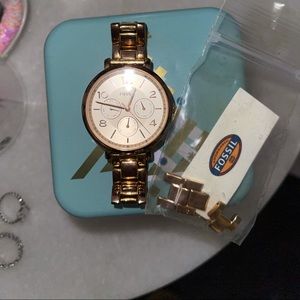 Rose Gold Fossil Watch